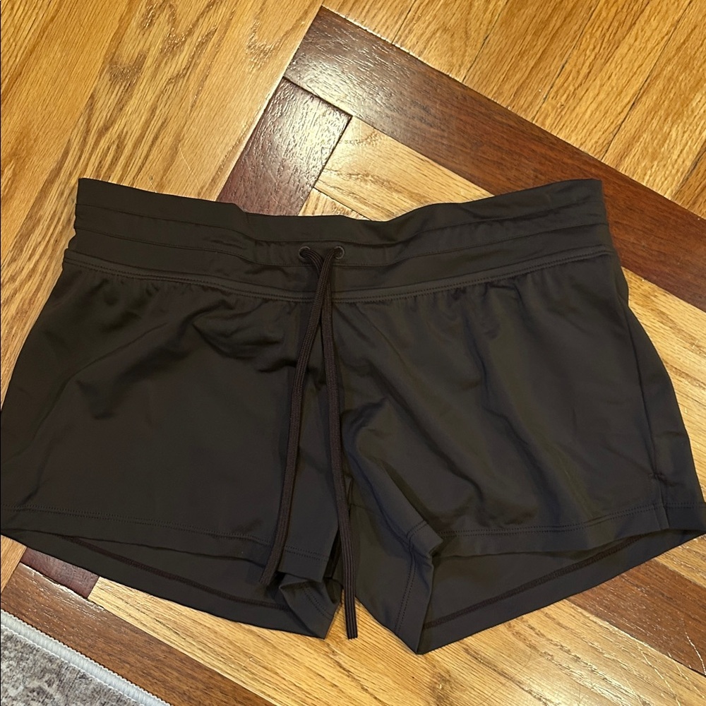 New Women's Brown Swim Shorts w/Side Slits 6